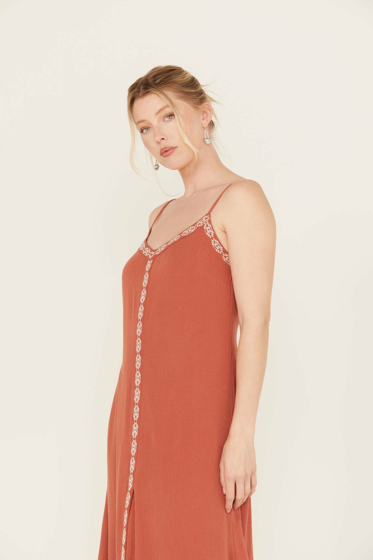 Women Myrtle Embroidered Trim Maxi Dress | Idyllwind