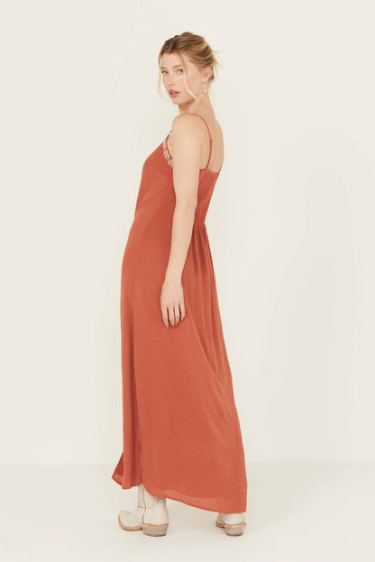 Women Myrtle Embroidered Trim Maxi Dress | Idyllwind