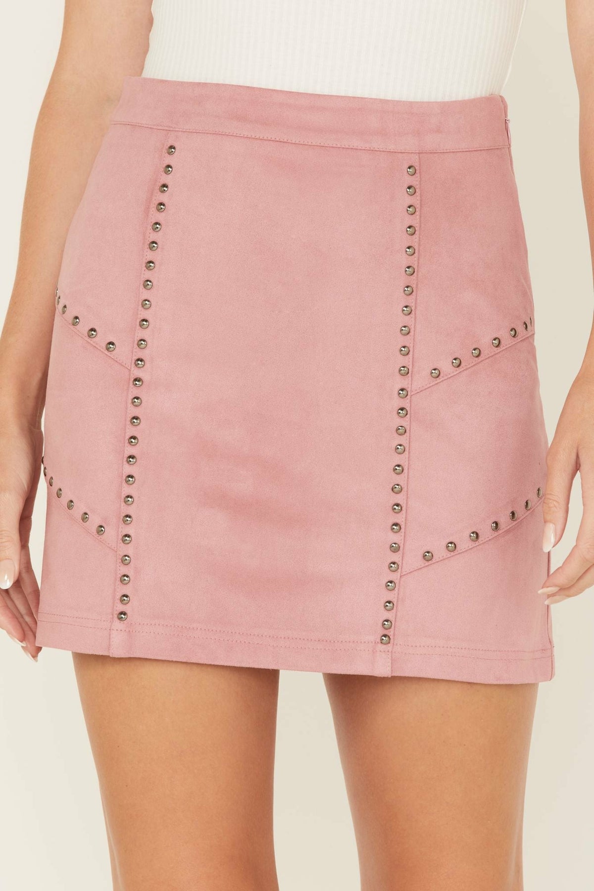 Women Charlotte Faux Suede Studded Mini Skirt | Idyllwind