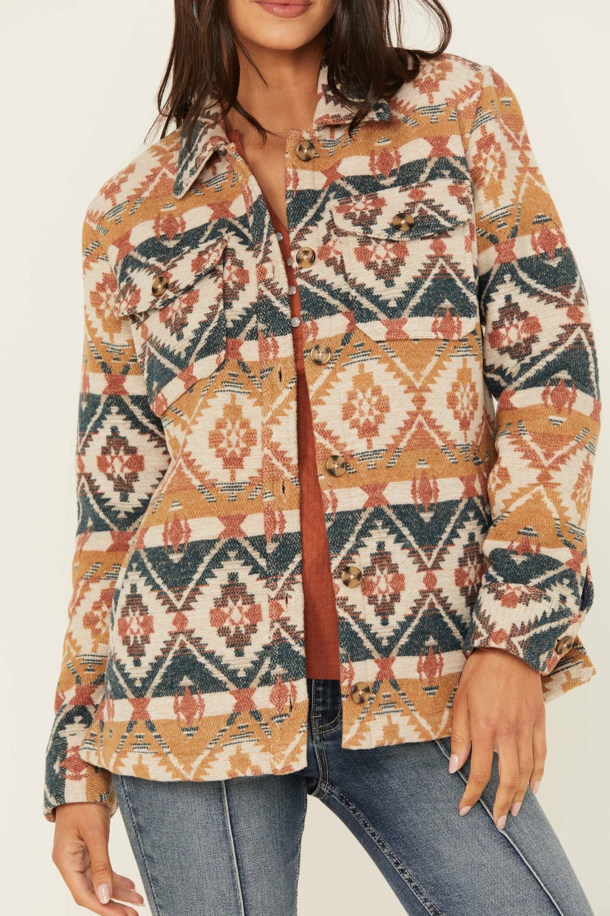 Women Southwestern Striped Shacket | Idyllwind