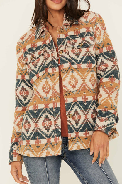 Women Southwestern Striped Shacket | Idyllwind