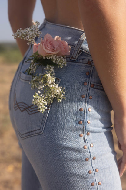 Women Granada Gypsy High Rise Studded Side Seam Bootcut Jeans | Idyllwind