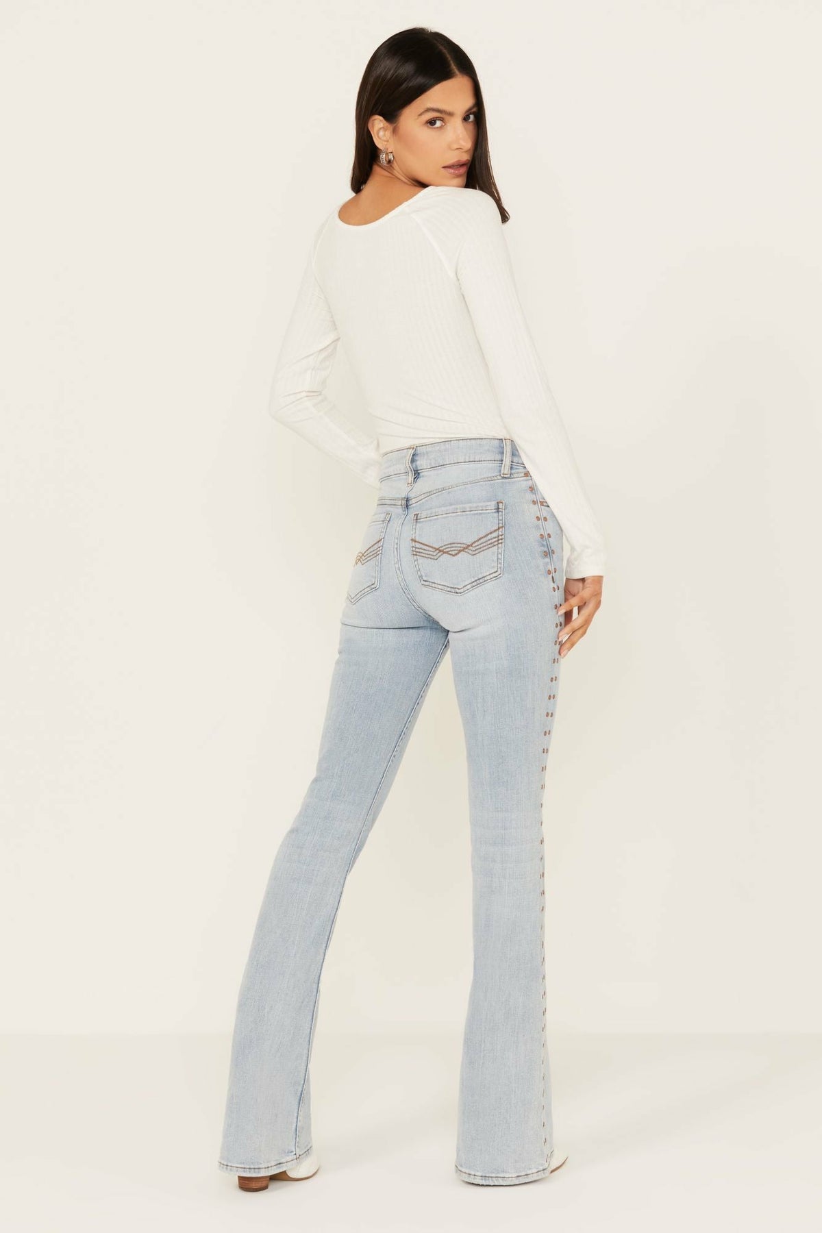 Women Granada Gypsy High Rise Studded Side Seam Bootcut Jeans | Idyllwind