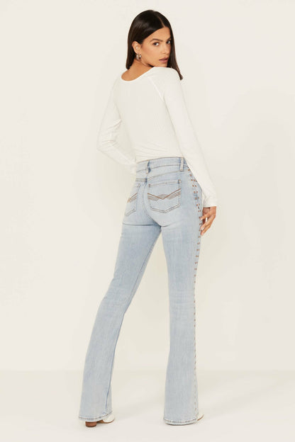 Women Granada Gypsy High Rise Studded Side Seam Bootcut Jeans | Idyllwind