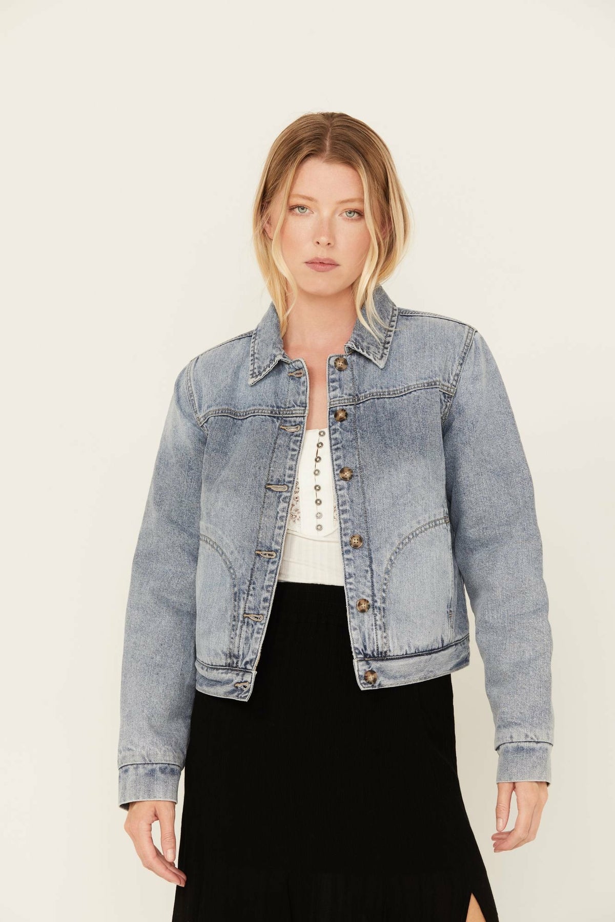 Women Barton Reversible Denim Blanket Jacket | Idyllwind