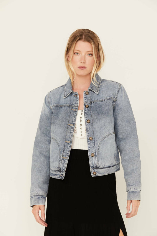 Women Barton Reversible Denim Blanket Jacket | Idyllwind