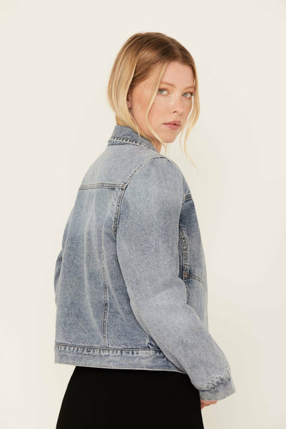 Women Barton Reversible Denim Blanket Jacket | Idyllwind