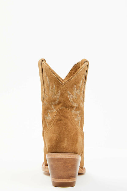Women Wheels Sand Suede Western Booties - Round Toe | Idyllwind