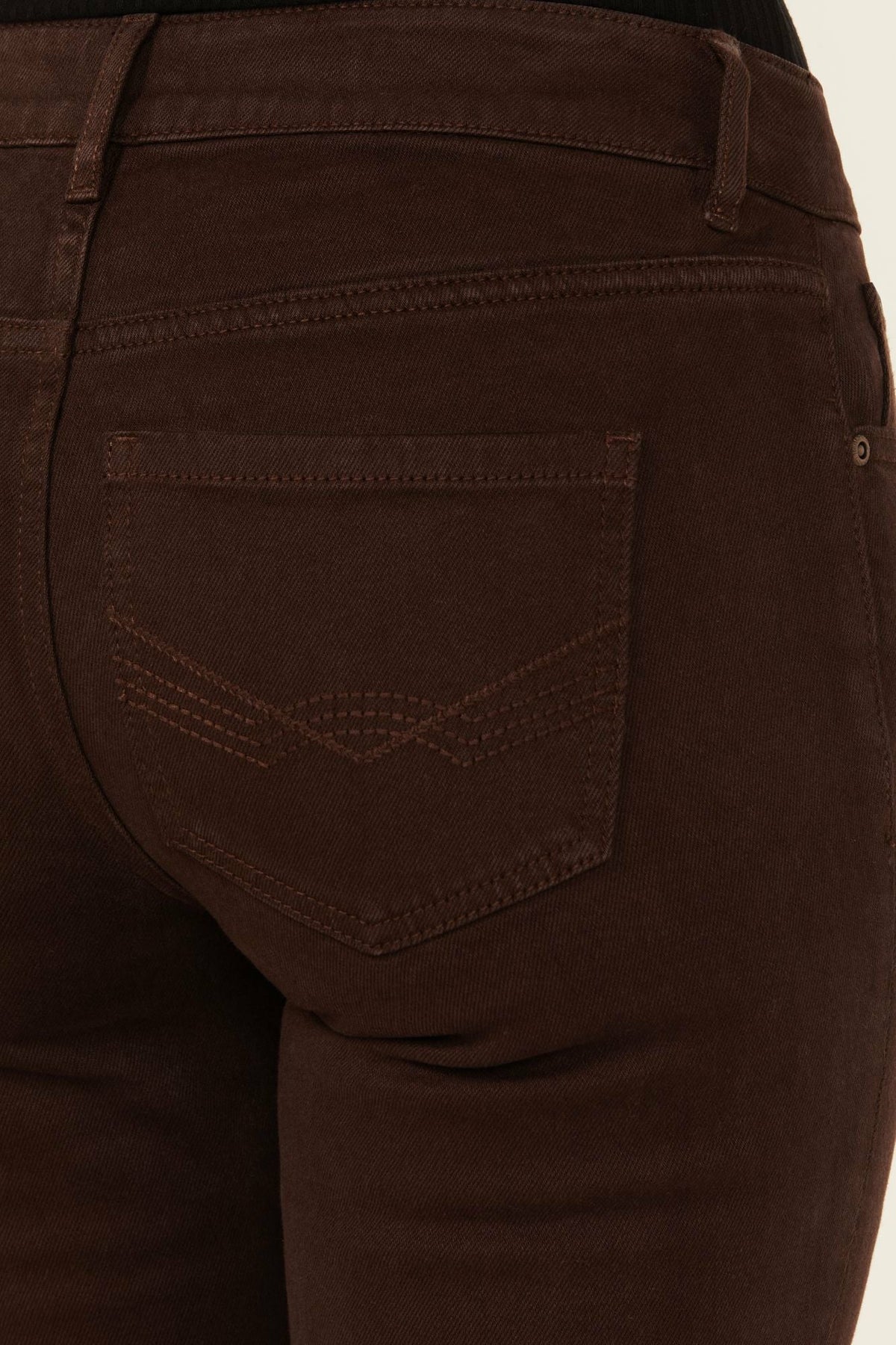 Women Coffee Bean Mid Rise Rebel Fringe Bootcut Jeans | Idyllwind
