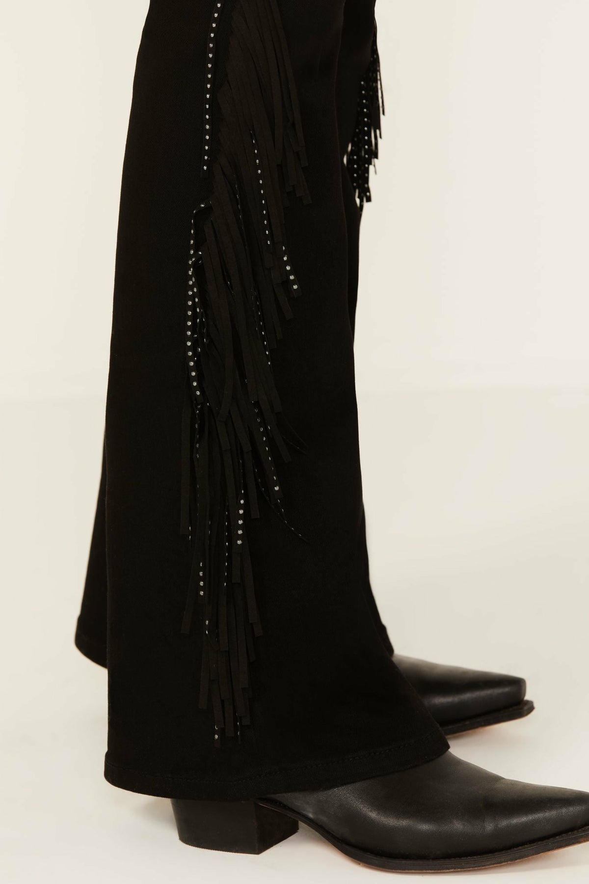 Women Bordeaux Gypsy High Rise Stretch Studded Flare Jeans | Idyllwind