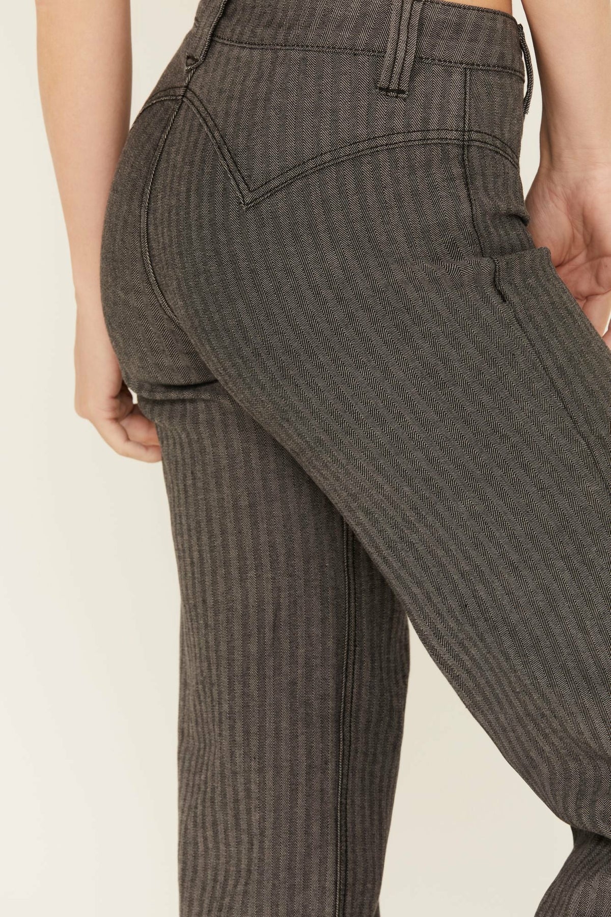 Women Annex Herringbone Revel Mid Rise Stretch Trouser Pants | Idyllwind