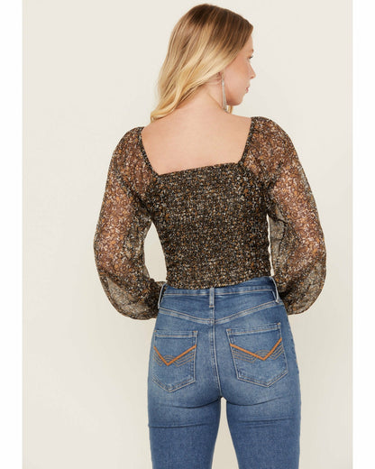 Women Susie Ditsy Floral Print Long Sleeve Top | Idyllwind