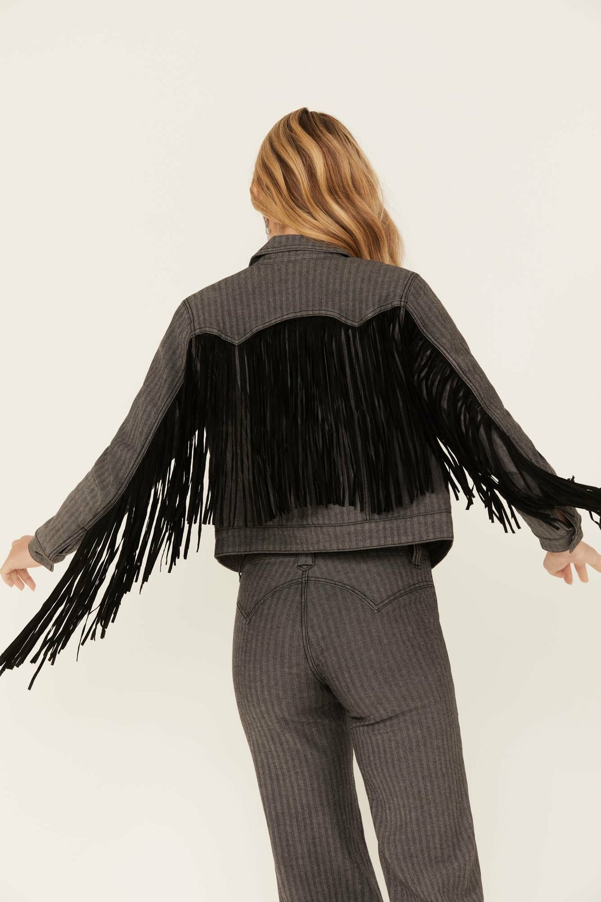 Women Annex Herringbone Fringe Jacket | Idyllwind