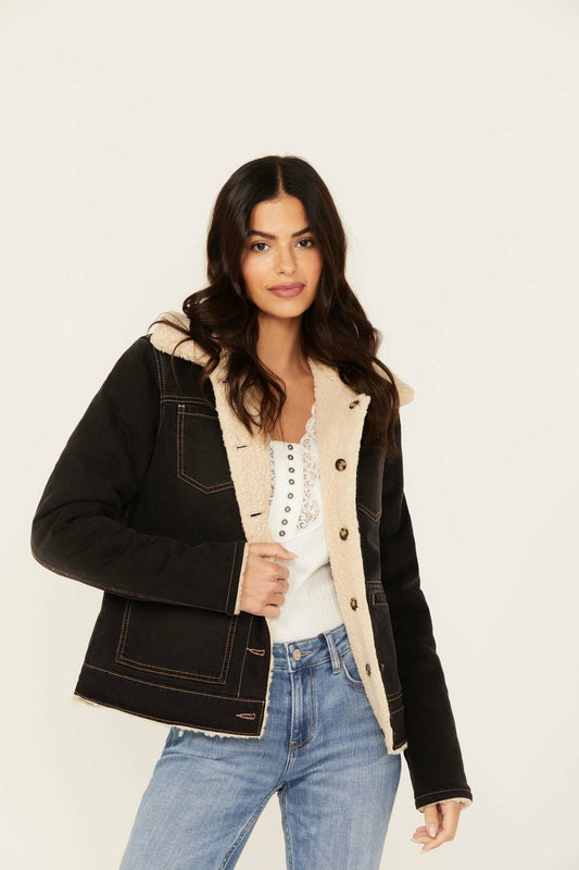 Women Blackburn Reversible Denim Sherpa Jacket | Idyllwind