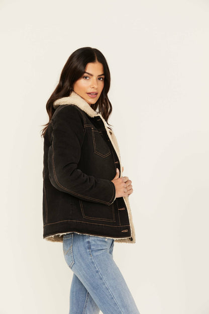 Women Blackburn Reversible Denim Sherpa Jacket | Idyllwind