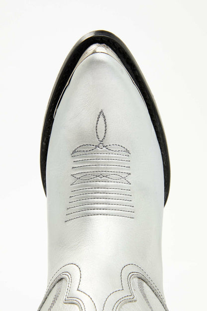 Women Wheels Silver Leather Western Booties - Round Toe | Idyllwind