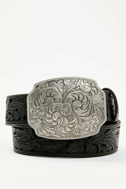 Women Westerly Drive Black Tooled Belt | Idyllwind