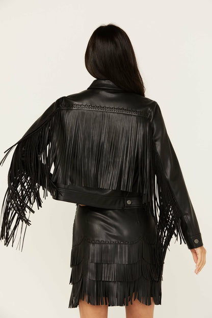 Women Stella Faux Leather Jacket | Idyllwind
