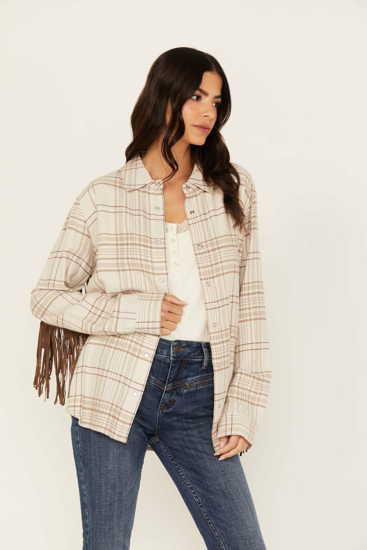 Women Kingfish Fringe Flannel Shirt | Idyllwind