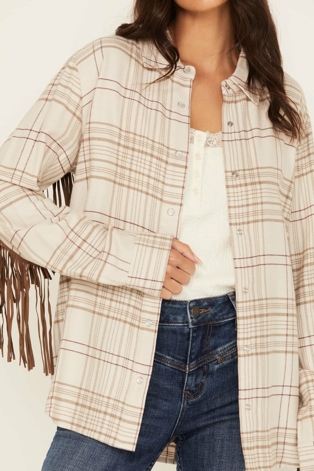 Women Kingfish Fringe Flannel Shirt | Idyllwind