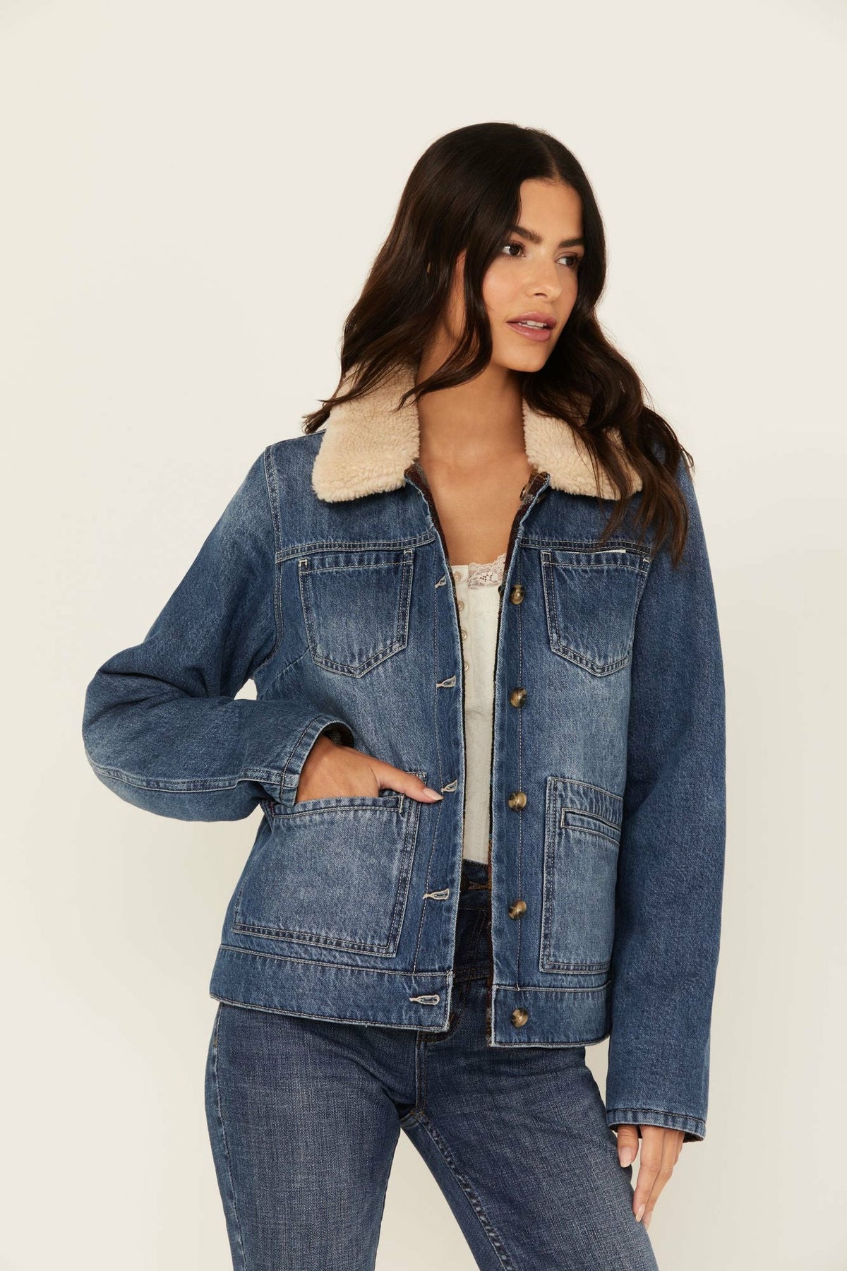 Women Alcott Reversible Denim / Blanket Jacket | Idyllwind