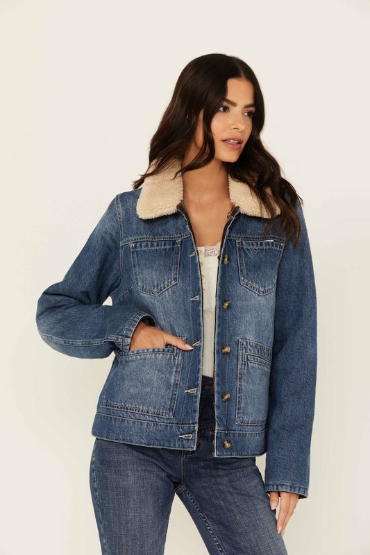 Women Alcott Reversible Denim / Blanket Jacket | Idyllwind
