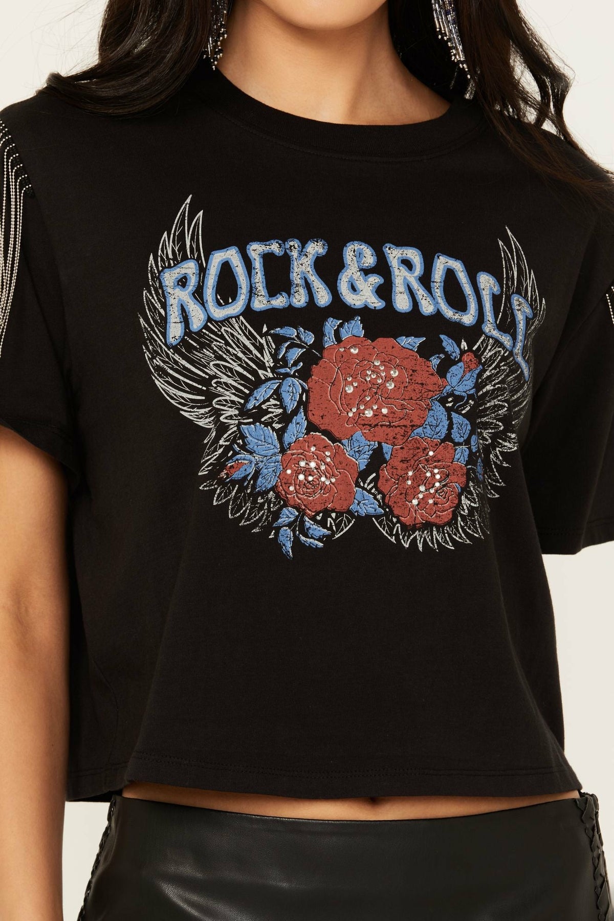 Women Robin Rock & Roll Embellished Graphic Tee | Idyllwind