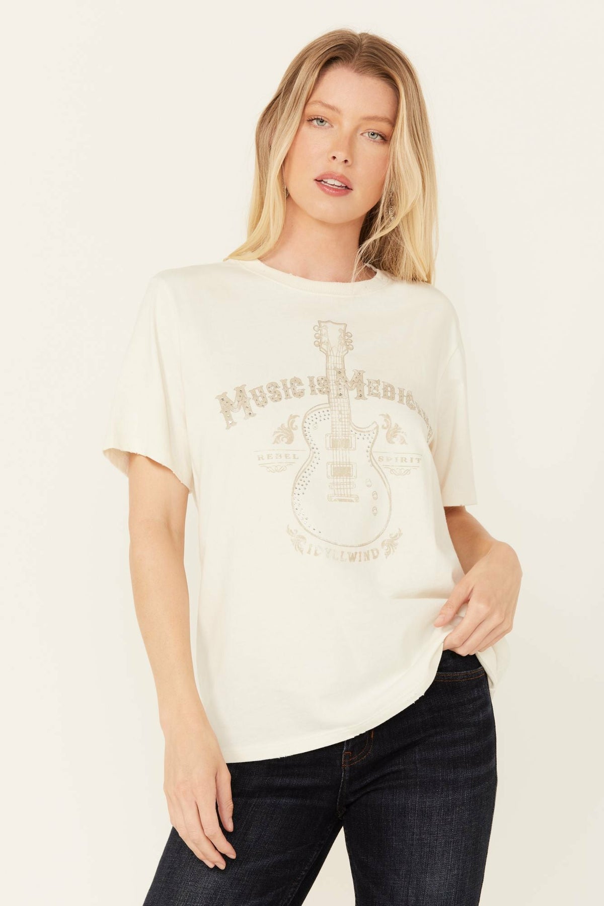 Women Rollingwood Guitar Graphic Short Sleeve Tee | Idyllwind