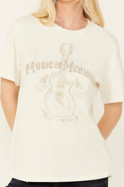 Women Rollingwood Guitar Graphic Short Sleeve Tee | Idyllwind