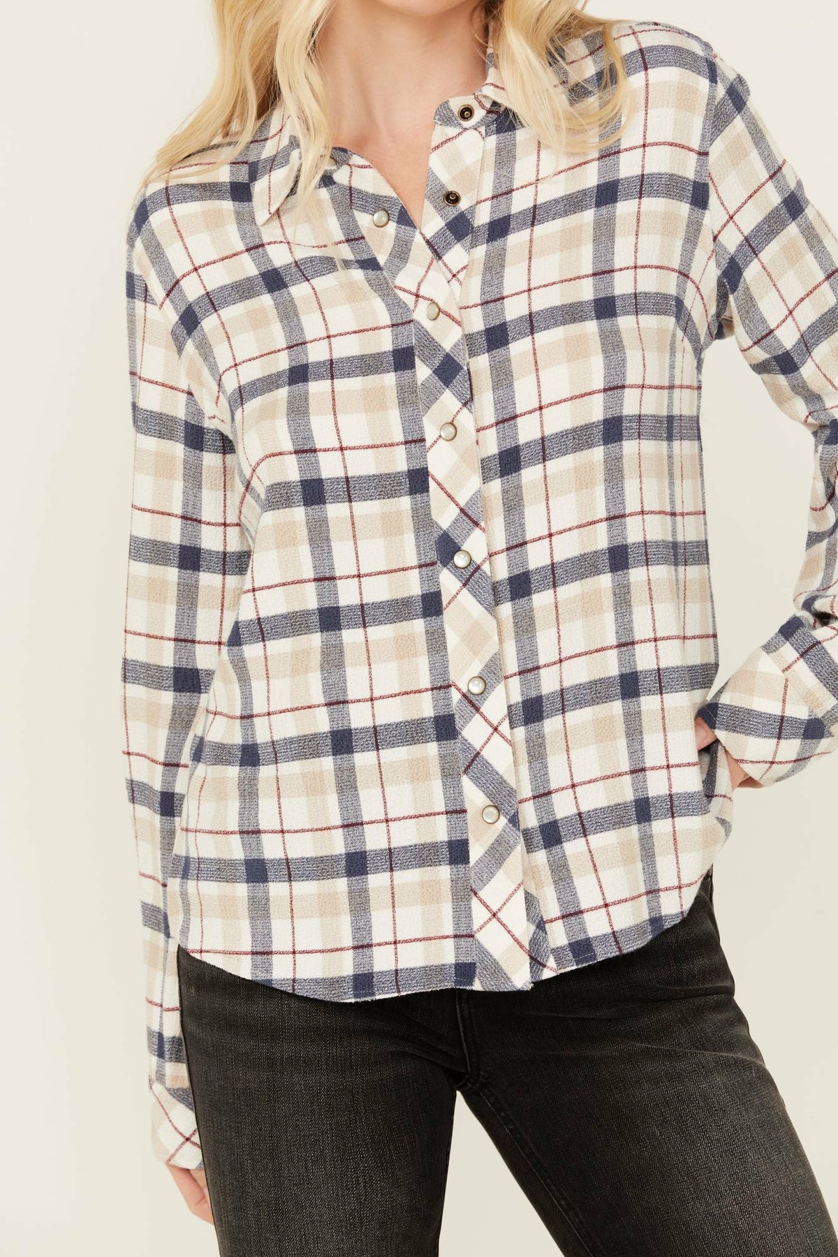 Women Binkley Featherlight Plaid Print Pearl Snap Western Shirt | Idyllwind