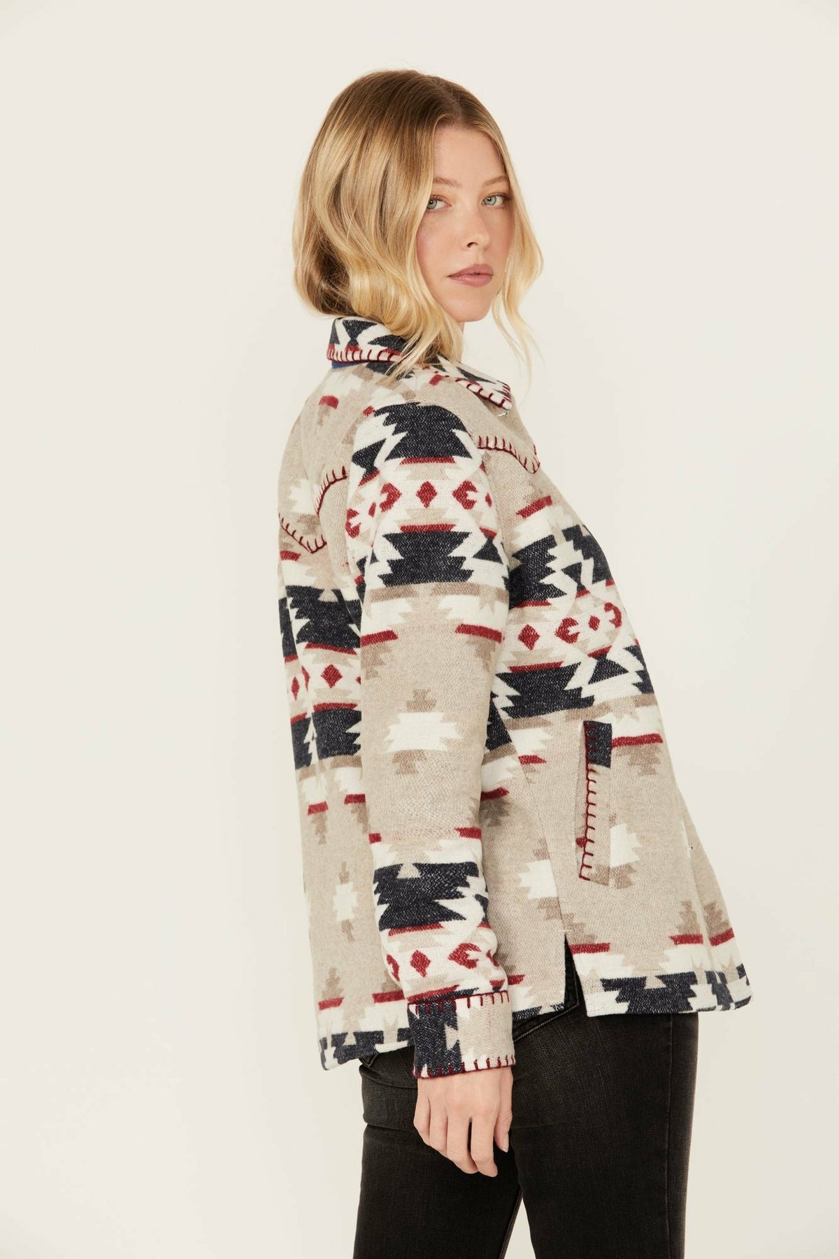 Women Esterbrook Southwestern Print Blanket Shacket | Idyllwind