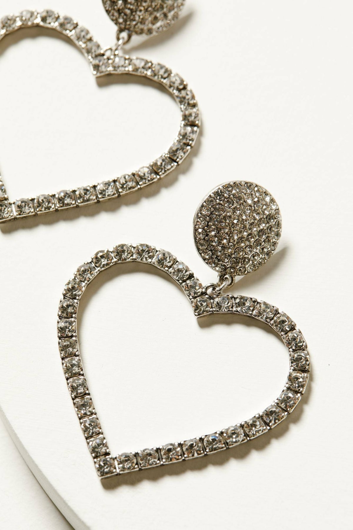 Women Jeanette Heart Rhinestone Earrings | Idyllwind