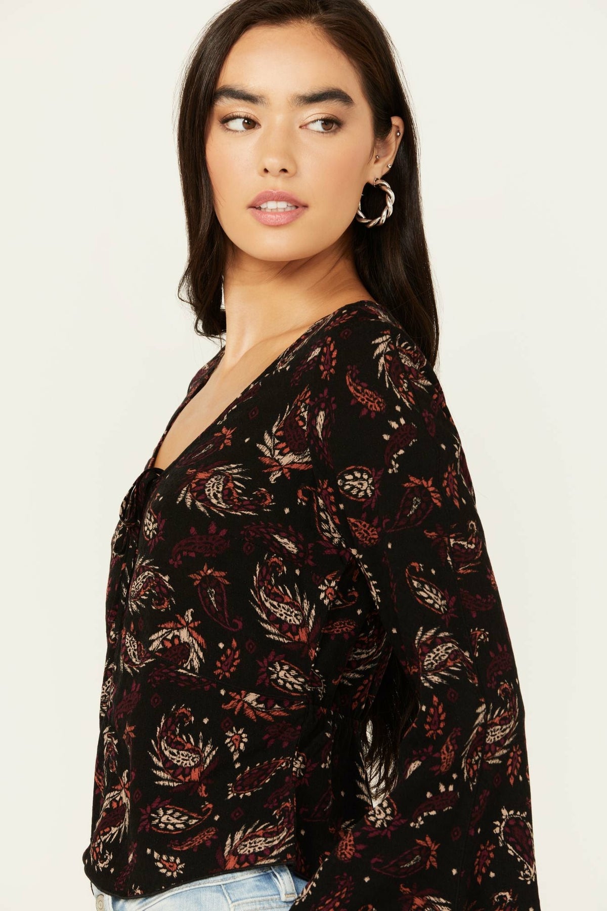 Women Tara Tie Front Bell Sleeve Blouse | Idyllwind