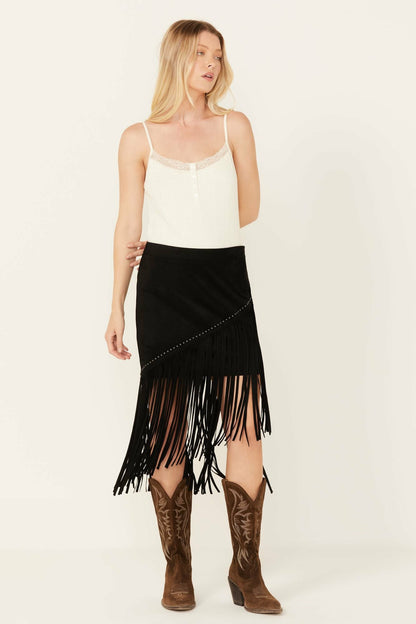Women Shiloh Asymmetrical Faux Suede Skirt | Idyllwind