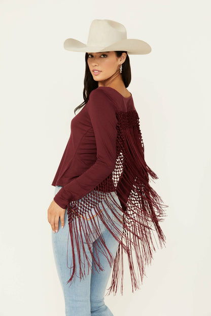 Women Elsie Kimono Fringe Top | Idyllwind