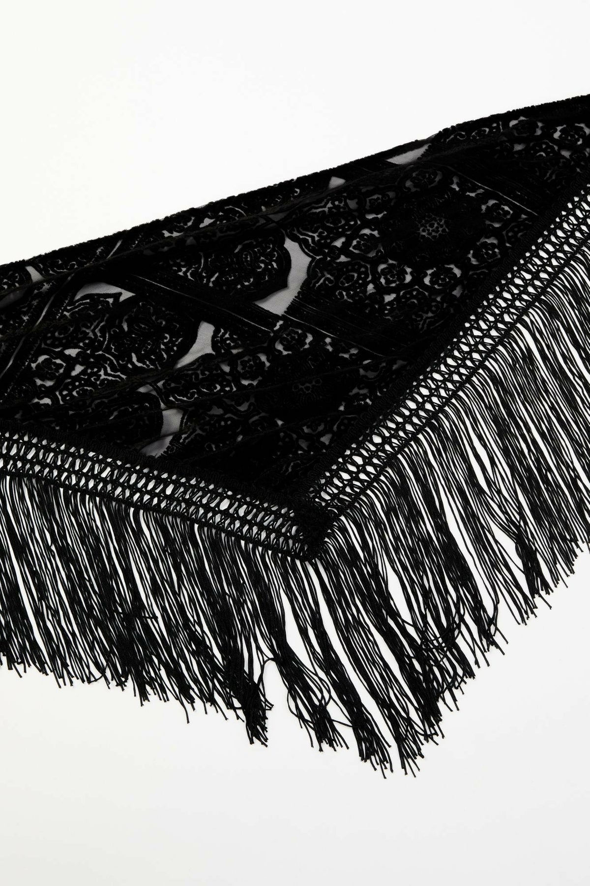 Women Camillia Velvet Burnout Fringe Scarf | Idyllwind