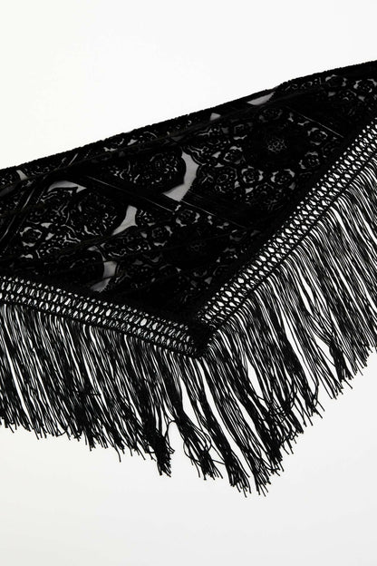 Women Camillia Velvet Burnout Fringe Scarf | Idyllwind