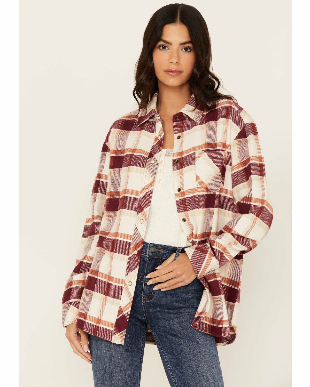 Women Rendon Plaid Print Long Sleeve Snap Flannel | Idyllwind
