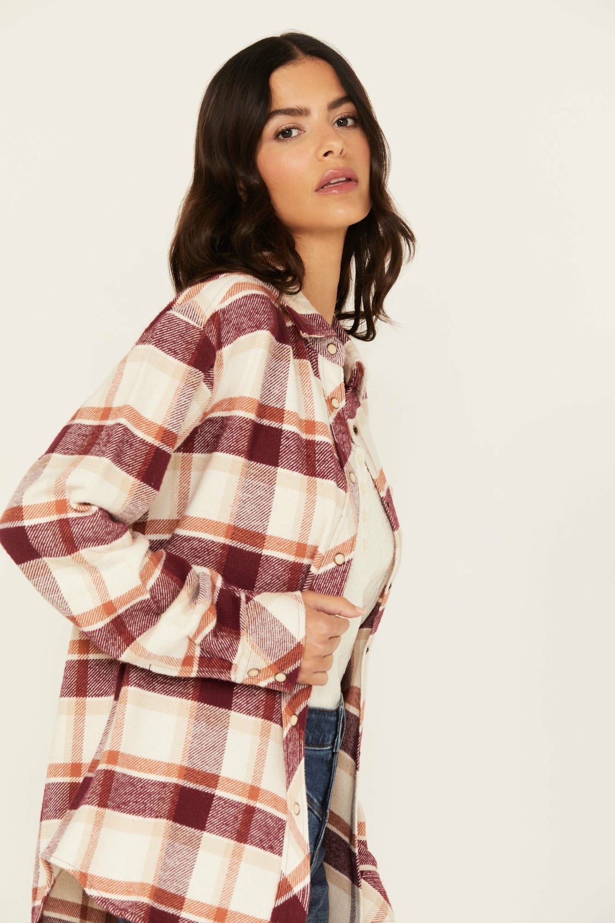Women Rendon Plaid Print Long Sleeve Snap Flannel | Idyllwind