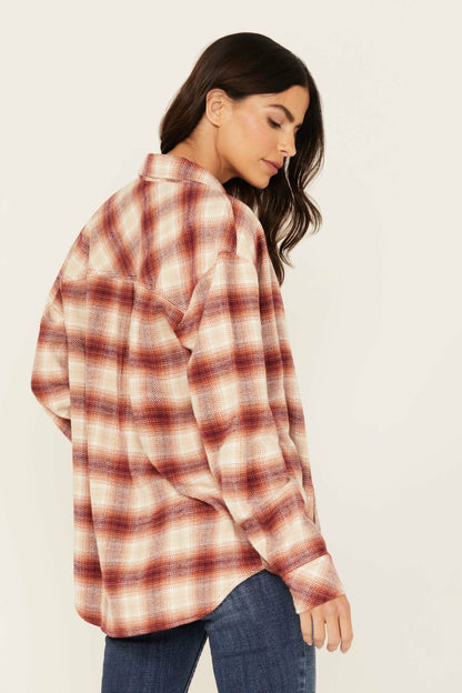 Women Roby Plaid Print Long Sleeve Snap Shirt | Idyllwind