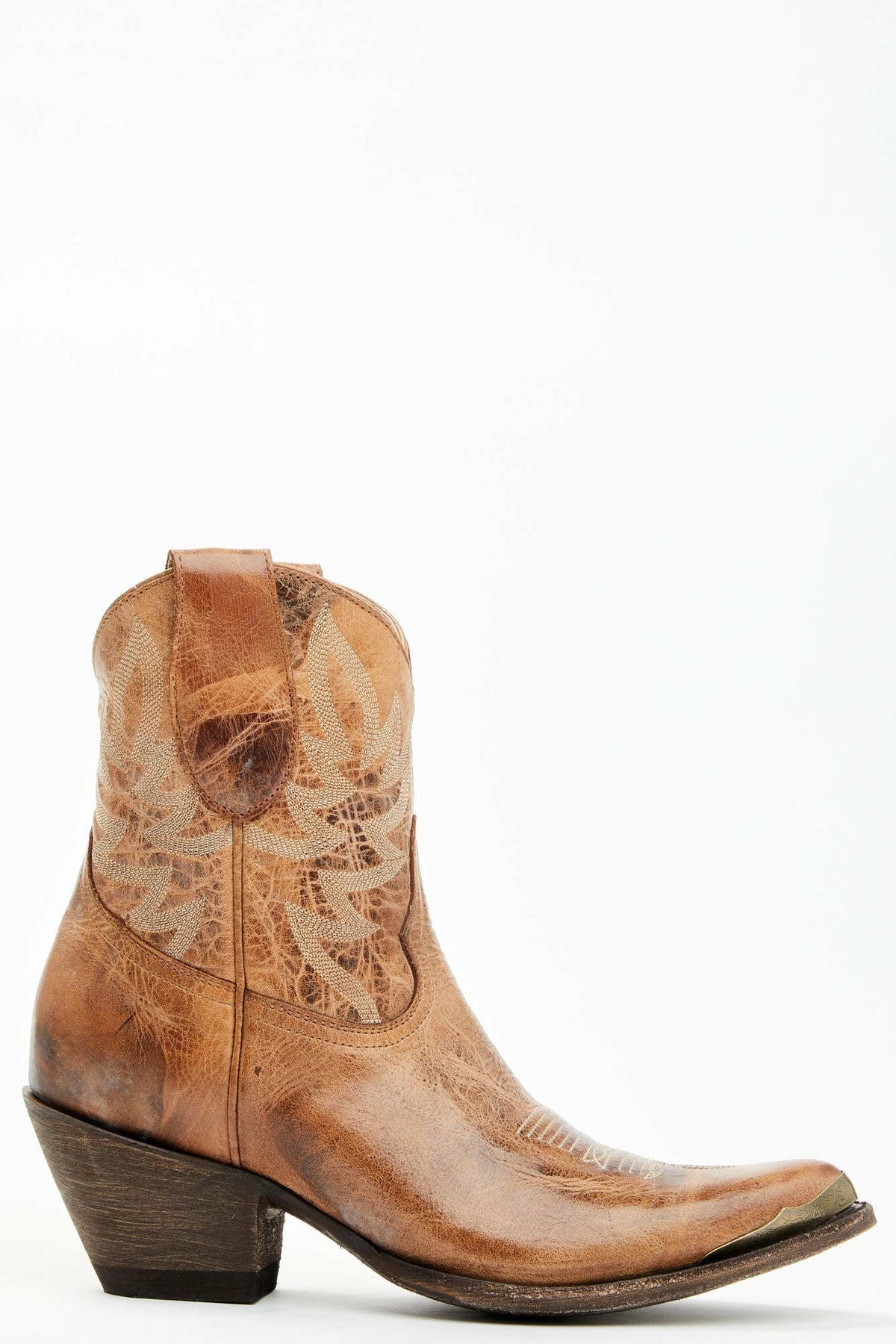 Women Wheels Dublin Taupe Leather Western Booties - Round Toe | Idyllwind