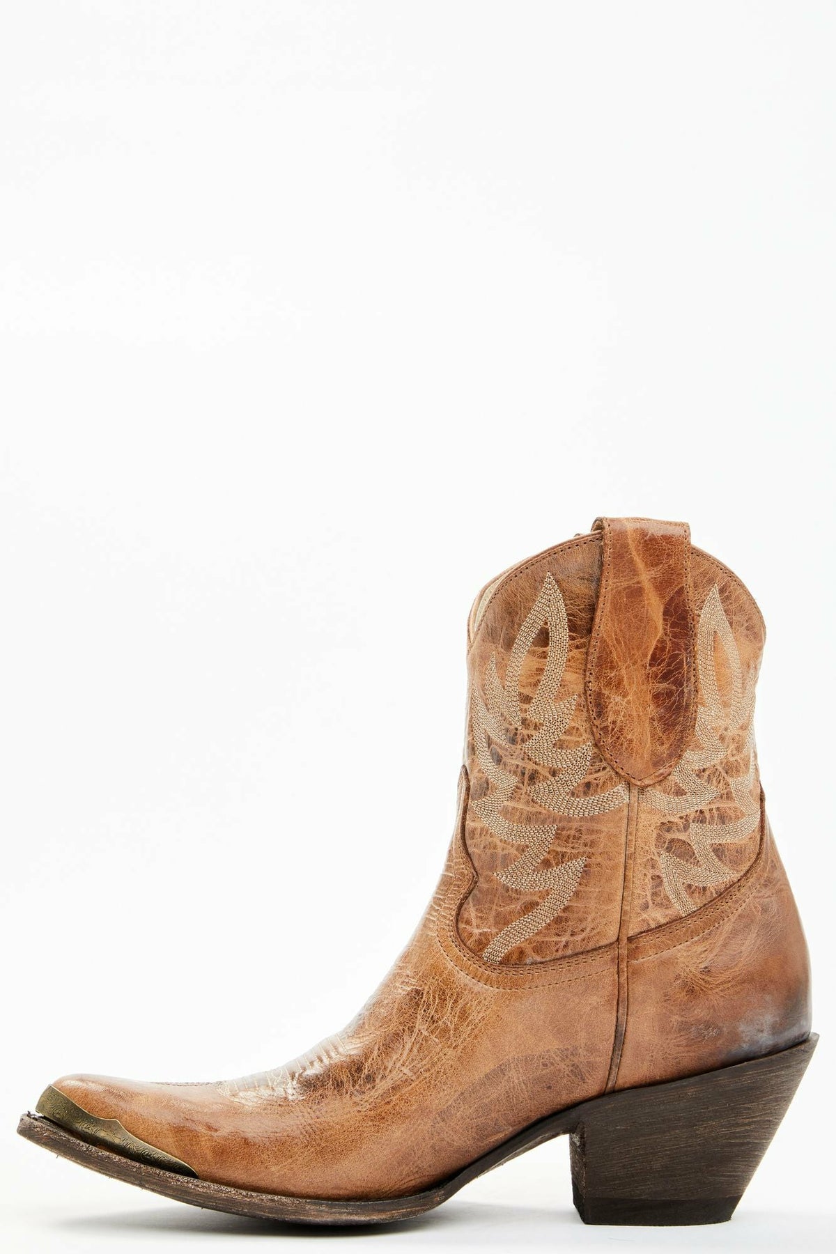 Women Wheels Dublin Taupe Leather Western Booties - Round Toe | Idyllwind