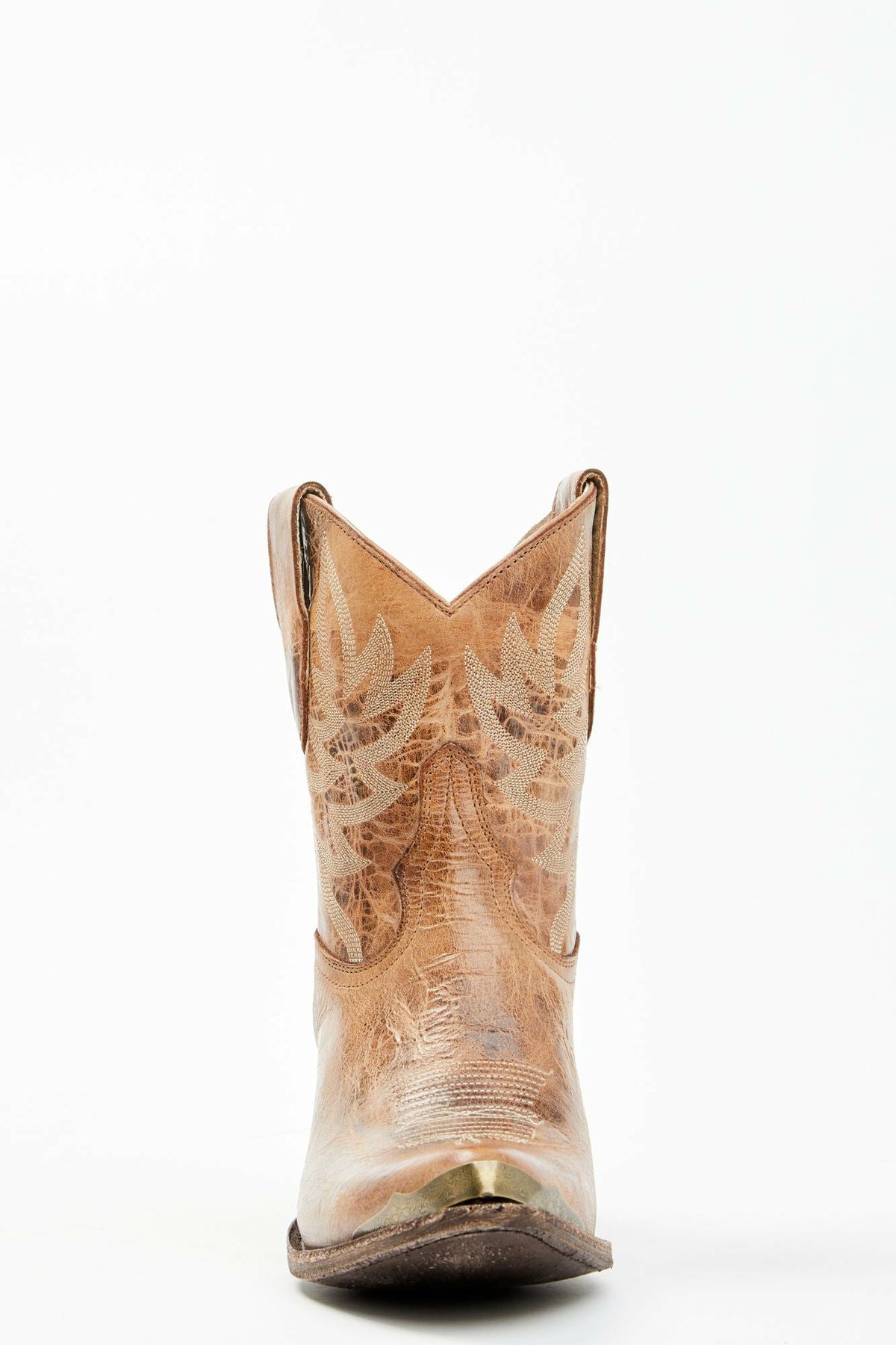 Women Wheels Dublin Taupe Leather Western Booties - Round Toe | Idyllwind