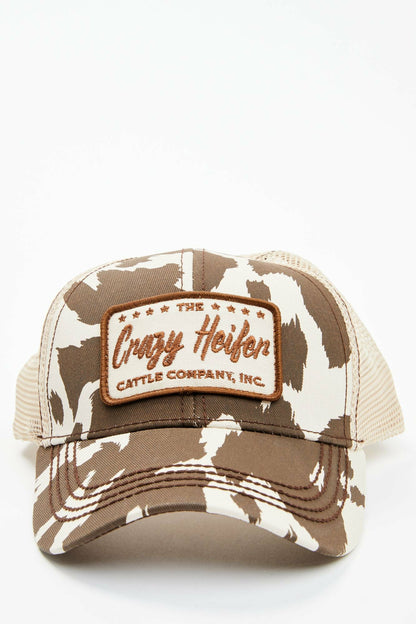Women Crazy Heifer Cow Print Baseball Cap | Idyllwind