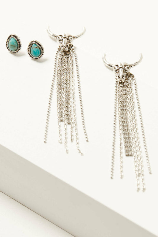 Women Hartley Antique Silver Earring Set - 2 Piece | Idyllwind
