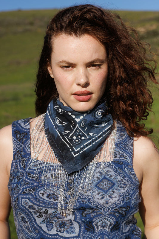Women Bluebell Fringe Bandana Necklace | Idyllwind