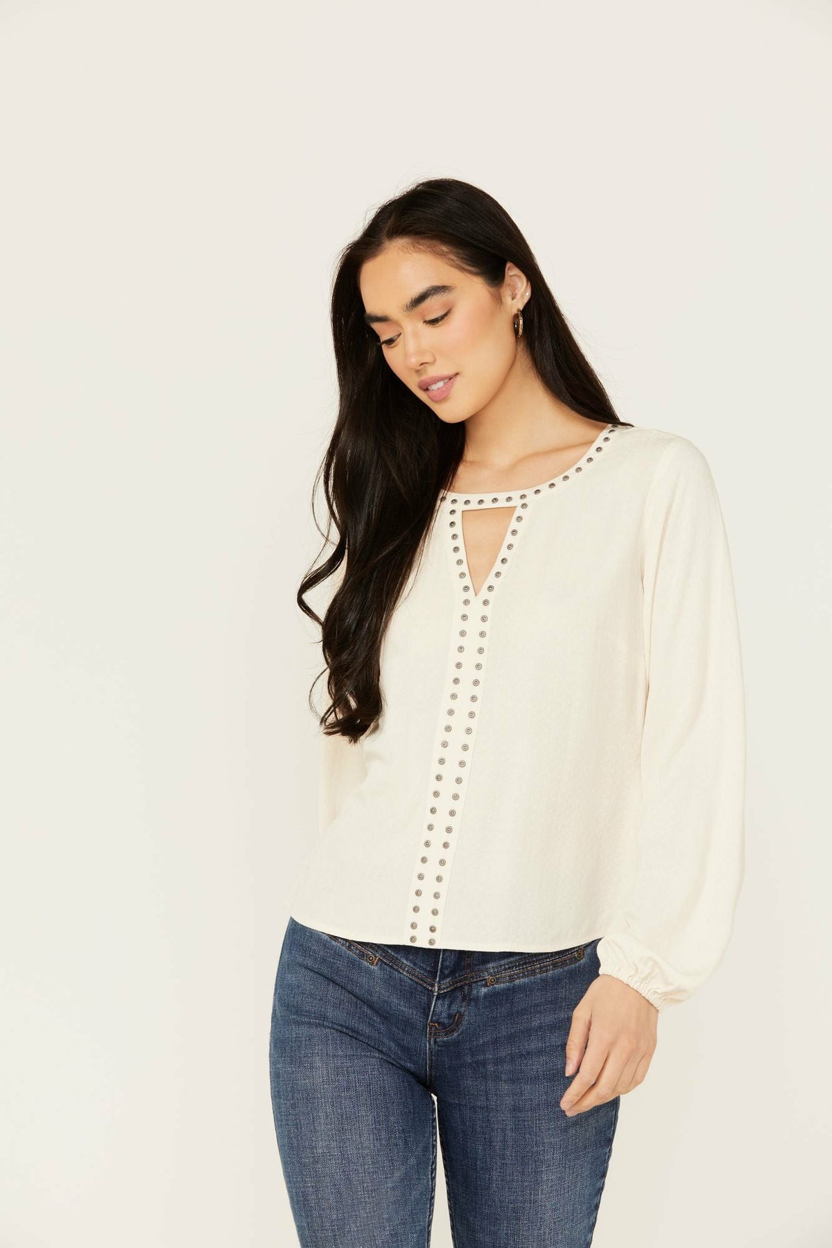 Women Elenora Studded Jacquard Top | Idyllwind