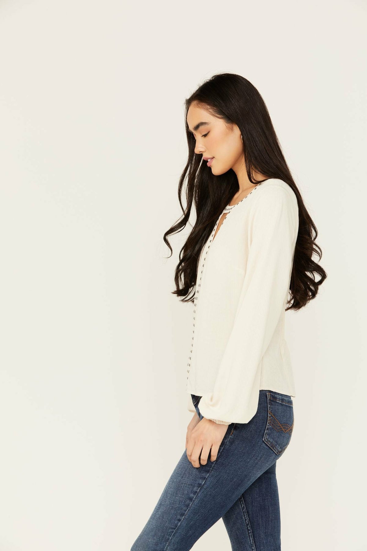 Women Elenora Studded Jacquard Top | Idyllwind