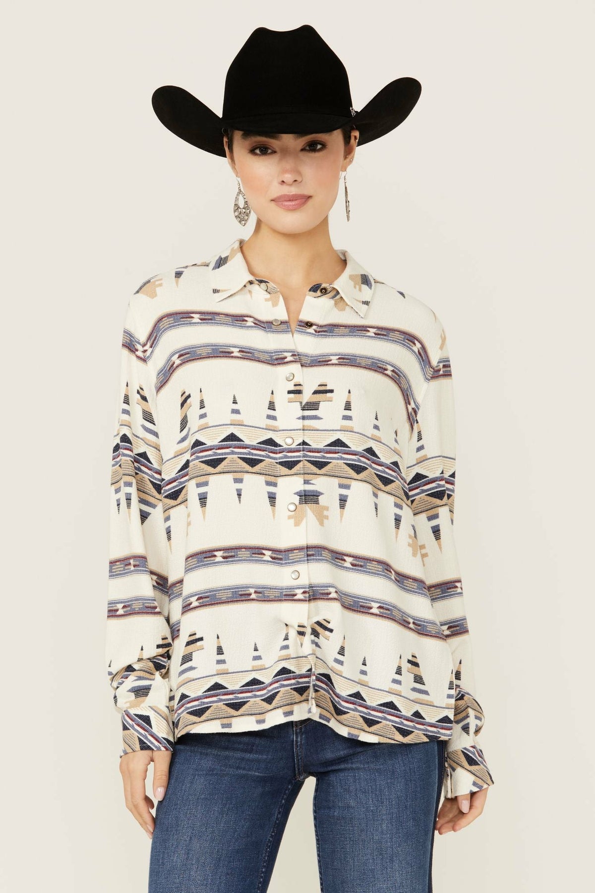 Women Featherlight Printed Long Sleeve Pearl Snap Western Shirt | Idyllwind