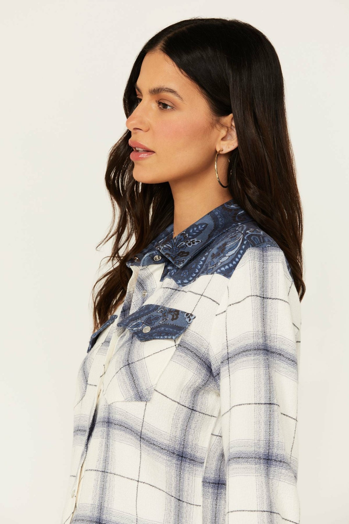 Women Ethel Featherlight Plaid Print Long Sleeve Pearl Snap Western Shirt | Idyllwind